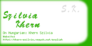 szilvia khern business card